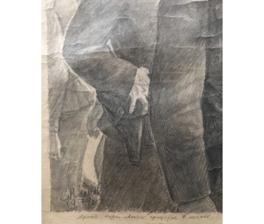 Романов С.Г. «Арест корниловских офицеров в Минске», 1979 г. (артикул №1135) - фото №3