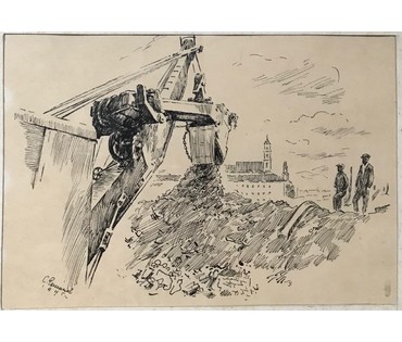 Романов С.Г. «Разбор руин. Минск», 1945 г. (артикул №1136) - фото №1