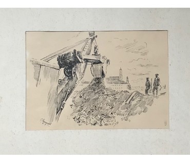 Романов С.Г. «Разбор руин. Минск», 1945 г. (артикул №1136) - фото №5