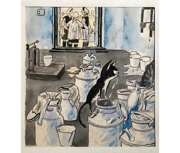 Романов С.Г. Иллюстрация к журналу "Вожык", 1950-е гг. (артикул №1137) - фото №2