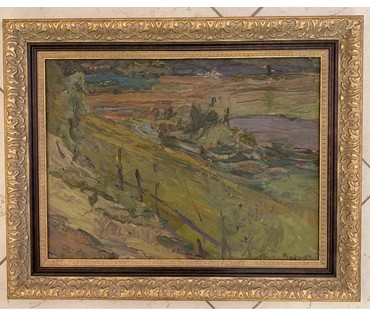 Алесь Мара (Марочкин А.А. 1940 г.р.) “Барсукоускi ландшафт", 1969 год (артикул №1145) - фото №1