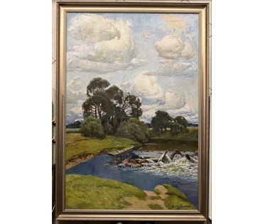 Савицкий В.Н "Летний день" 1980 г. Холст, масло. Размер с рамой 99х141 см. (артикул №1150) - фото №2