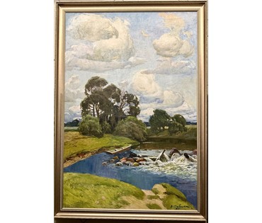 Савицкий В.Н "Летний день" 1980 г. Холст, масло. Размер с рамой 99х141 см. (артикул №1150) - фото №3