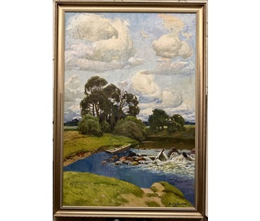 Савицкий В.Н "Летний день" 1980 г. Холст, масло. Размер с рамой 99х141 см. (артикул №1150) - фото №1