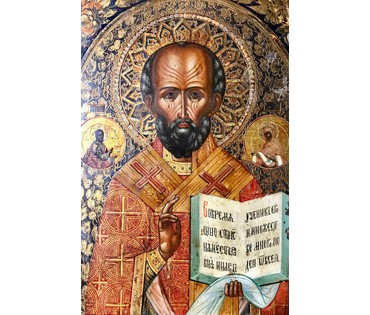 Икона "Св.Николай Чудотворец" Мстера, Россия, сер. XIX века НЕТ В НАЛИЧИИ (артикул №1164) - фото №2