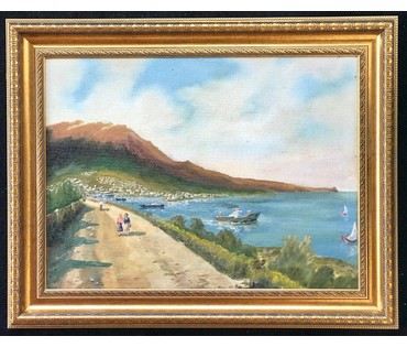 Булычев Ю.А. "Крым",1972 г. Картон, масло. Размер 64х48 см. (артикул №1180) - фото №2