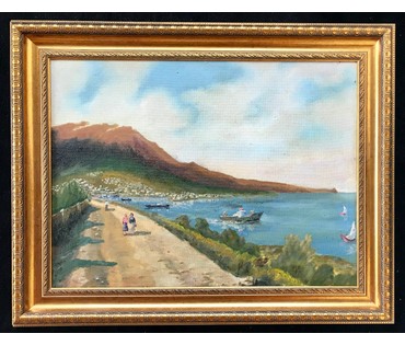 Булычев Ю.А. "Крым",1972 г. Картон, масло. Размер 64х48 см. (артикул №1180) - фото №4
