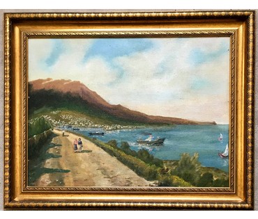 Булычев Ю.А. "Крым",1972 г. Картон, масло. Размер 64х48 см. (артикул №1180) - фото №5