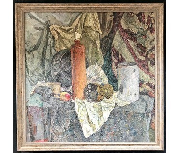 Сулковский В.Я "Натюрморт", холст, масло. Размер 75х75 см. (артикул №1227) - фото №2