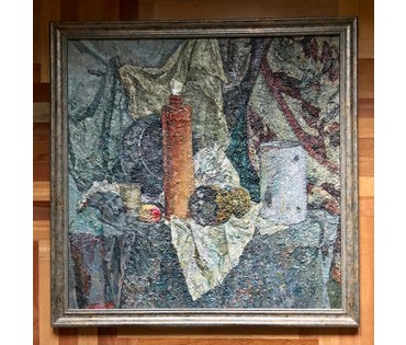 Сулковский В.Я "Натюрморт", холст, масло. Размер 75х75 см. (артикул №1227) - фото №3