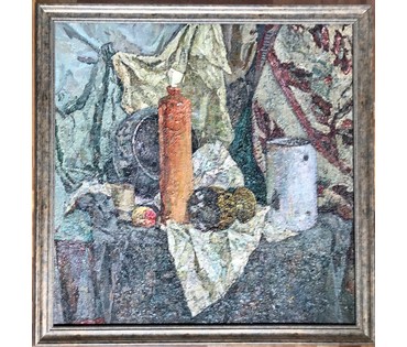 Сулковский В.Я "Натюрморт", холст, масло. Размер 75х75 см. (артикул №1227) - фото №4
