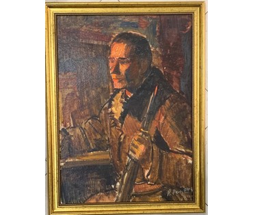 Иван Рей (I.Рэй) "Партизан" (этюд к каталожной работе "Дзякуй мацi"), 1974 год (артикул №1413) - фото №1