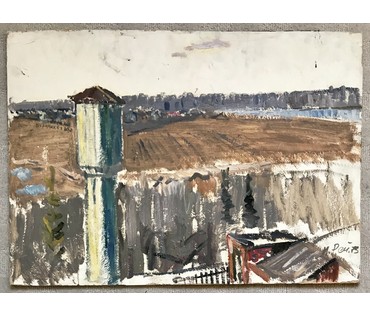Рей Иван (I. Рэй) "Водонапорная башня в Минске", 1973 год (артикул №1414) - фото №2