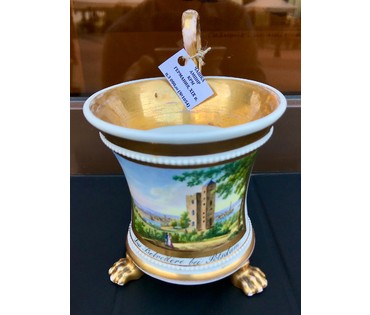 KPM (Königliche Porzellan-Manufaktur), АМПИР. Чашка, 18/19 век; 12,5 см. Живопись, позолота. (артикул №1419) - фото №1