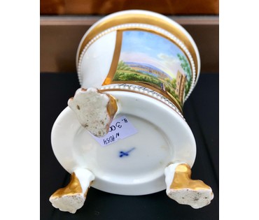 KPM (Königliche Porzellan-Manufaktur), АМПИР. Чашка, 18/19 век; 12,5 см. Живопись, позолота. (артикул №1419) - фото №2
