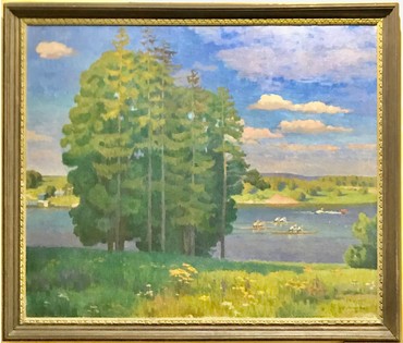 Шестовская Е.К. Работа, упомянутая в книге «Беларускi Саюз Мастакоў» "Вечар на вадасховiшчы Пцiч" (артикул №1442) - фото №6