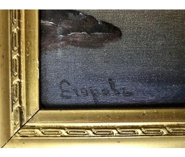 Егоров (ЕгоровЪ) "Зимний вечер", Россия, XIX/XX вв. (артикул №278) - фото №3