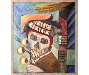 Акулов В.И. "Не терпя , взирай на силу его...". Минск, 2007 г. Размер 75х84,5 см. Оргалит ,масло.1452 (артикул №1452) - фото №2