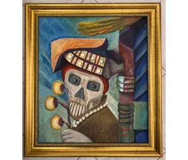 Акулов В.И. "Не терпя , взирай на силу его...". Минск, 2007 г. Размер 75х84,5 см. Оргалит ,масло.1452 (артикул №1452) - фото №1
