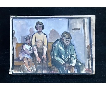 Эрлер Л.Н. "Очередь", 1960-е гг. (артикул №1472) - фото №2
