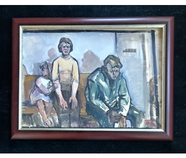 Эрлер Л.Н. "Очередь", 1960-е гг. (артикул №1472) - фото №3