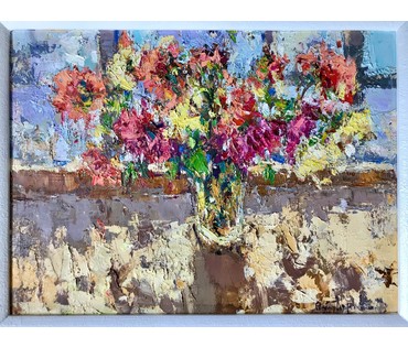 Потворова Т.В. (1982 г.р.) "Солнечный букет", 2019 год; х/м; 30/40 см (артикул №1540) - фото №3