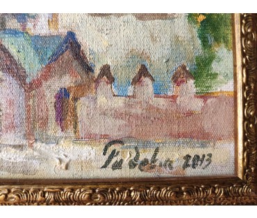 Радевич Л.И. (1958 г.р.). "Смоленская улица", 2013 год (артикул №1566) - фото №2