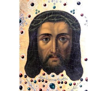 Спас Нерукотворный (Петровский). Мастерская Белякова А.А. Санкт-Петербург, XIX век (артикул №1573) - фото №4