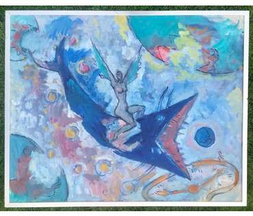 Кищенко А.М. "Монстры времени", 1996г. Холст, масло. Размер 80х100 см. (артикул №1584) - фото №3