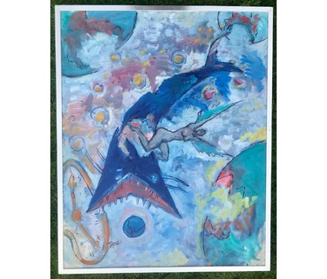 Кищенко А.М. "Монстры времени", 1996г. Холст, масло. Размер 80х100 см. (артикул №1584) - фото №1