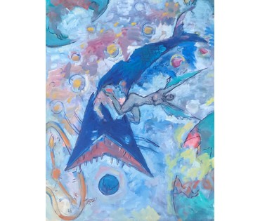 Кищенко А.М. "Монстры времени", 1996г. Холст, масло. Размер 80х100 см. (артикул №1584) - фото №2