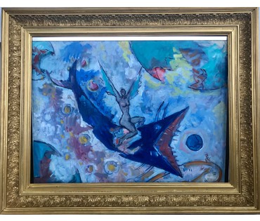 Кищенко А.М. "Монстры времени", 1996г. Холст, масло. Размер 80х100 см. (артикул №1584) - фото №5