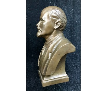 Ленин (Ульянов) бюст; бронза; МЗХЛ 1958 год; скульптор А. Рабин; высота 21 см (артикул №1597) - фото №5