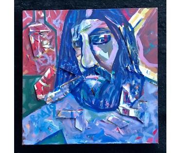 Акулов В.И. "Распутин", 2019г. Холст акрил. Размер 40/40 см. (артикул №1669) - фото №1