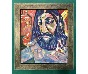 Акулов В.И. "Распутин", 2019г. Холст акрил. Размер 40/40 см. (артикул №1669) - фото №5