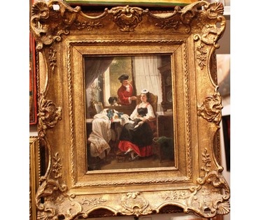 Картина "Пробуждение" Художник W. Trautschold (1815-1877г). Германия. 1875 год. НЕТ В НАЛИЧИИ (артикул №19) - фото №1