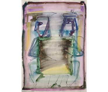 Алесь Мара (Марочкин А.А. 1940 г.р.). Акварель/смешанная техника, 1997 год (артикул №1736) - фото №2