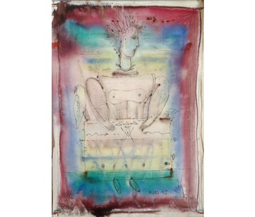 Алесь Мара (Марочкин А.А. 1940 г.р.). Акварель, 1997 год (артикул №1740) - фото №2