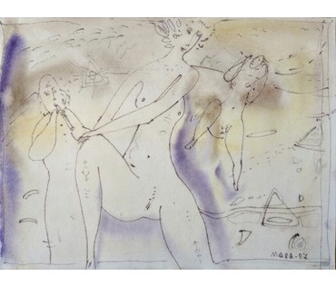 Алесь Мара (Марочкин А.А. 1940 г.р.). Акварель, 1997 год (артикул №1748) - фото №3