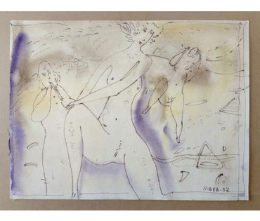 Алесь Мара (Марочкин А.А. 1940 г.р.). Акварель, 1997 год (артикул №1748) - фото №4