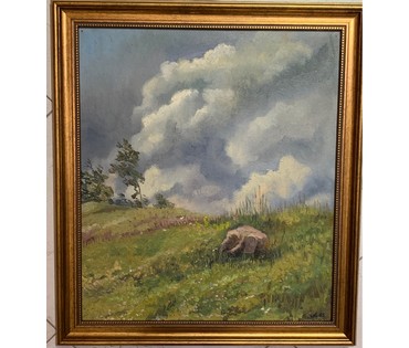 Мирский А.В. - любимый ученик народного х-ка Цвирко В.К. (1913-1993). "Облака", 1985 год (артикул №1764) - фото №1
