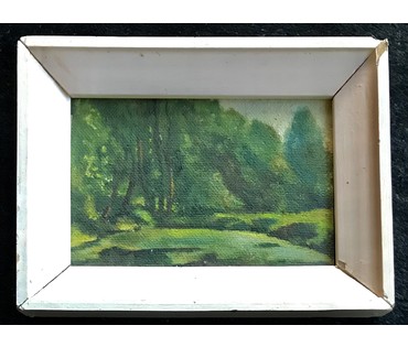 Мирский А.В. - любимый ученик народного х-ка Цвирко В.К. (1913-1993). "Лесной пруд", 1983 год (артикул №1765) - фото №3