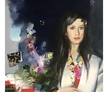 Товстик В.А. "Звуки арфы", 1997 год. Холст, масло. Размер 100х90 см. (артикул №1789) - фото №3