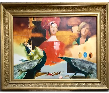 Каталожный Товстик В.А. "Восточная сказка", 2003 год. Холст, масло. Размер 80х100 см. (артикул №1793) - фото №3