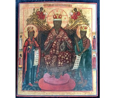 Спас на престоле. Ветка , размеры 53/46 см; XVIII/XIX век (артикул №1797) - фото №1