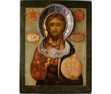 Господь Вседержитель. 1710-е гг. Мастерские Оружейной палаты. НЕТ В НАЛИЧИИ (артикул №1808) - фото №1