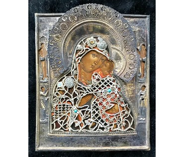 Толгская Пресвятая Богородица. Москва, XVIII век. Размеры 32/26 см НЕТ В НАЛИЧИИ (артикул №1809) - фото №1