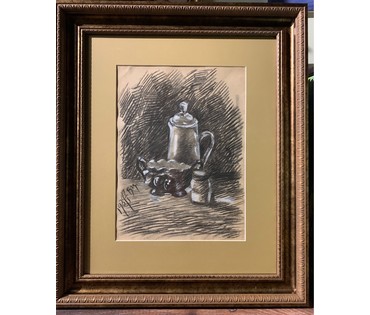 Цвирко В.К. Натюрморт. Графика, 1939 год. Размер 59х70 см. см (артикул №1822) - фото №1