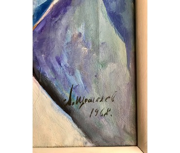 Щемелев Л.Д. Каталожная работа "Свежыя кветкі", 1968 год. Холст, масло. Размер 83х120 см. №1832