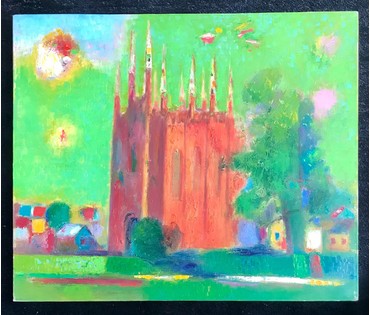 Костюченко В.К. "Касцел", 2010 год; 50/60 см. Картина в продаже без рамы (артикул №1813) - фото №3